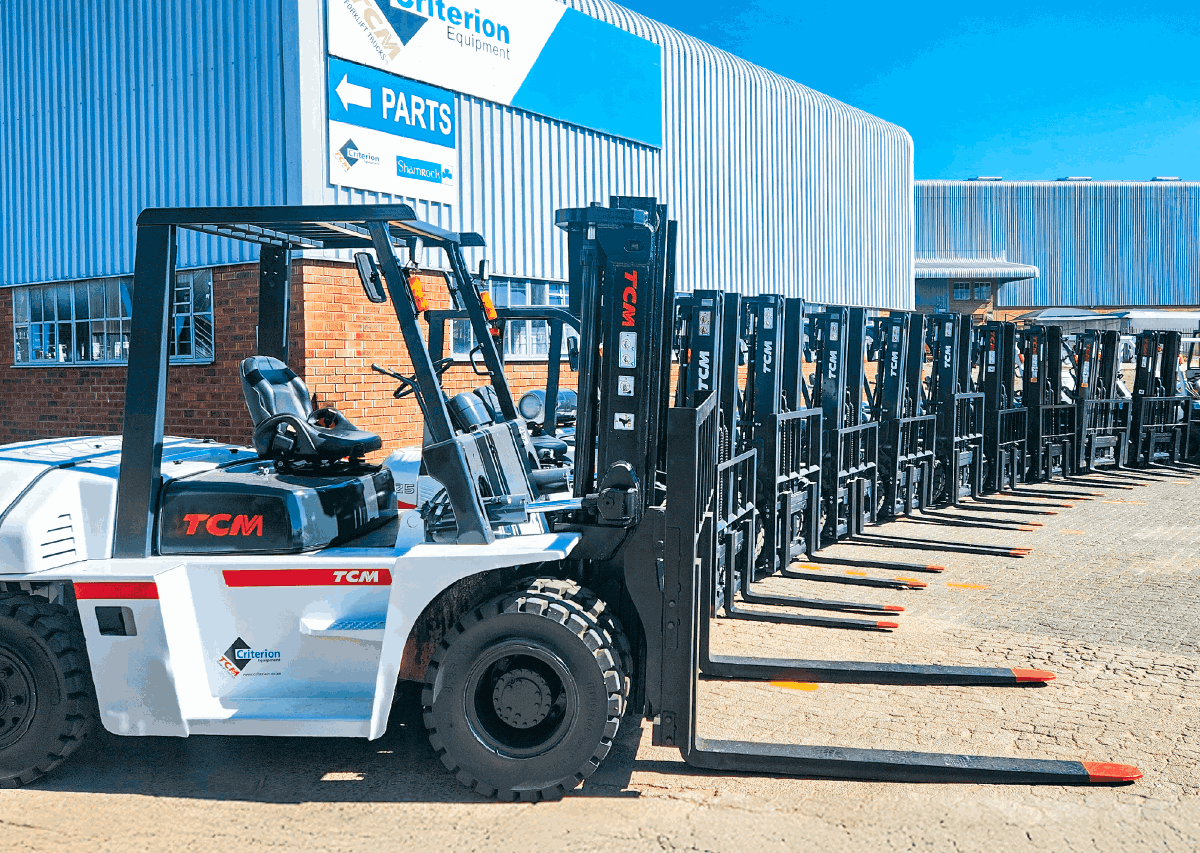 TCM forklift rental fleet